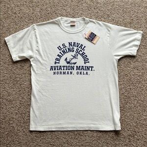 Buzz Rickson Toyo Enterprises Japan WWII USN US Navy Training School T-Shirt L